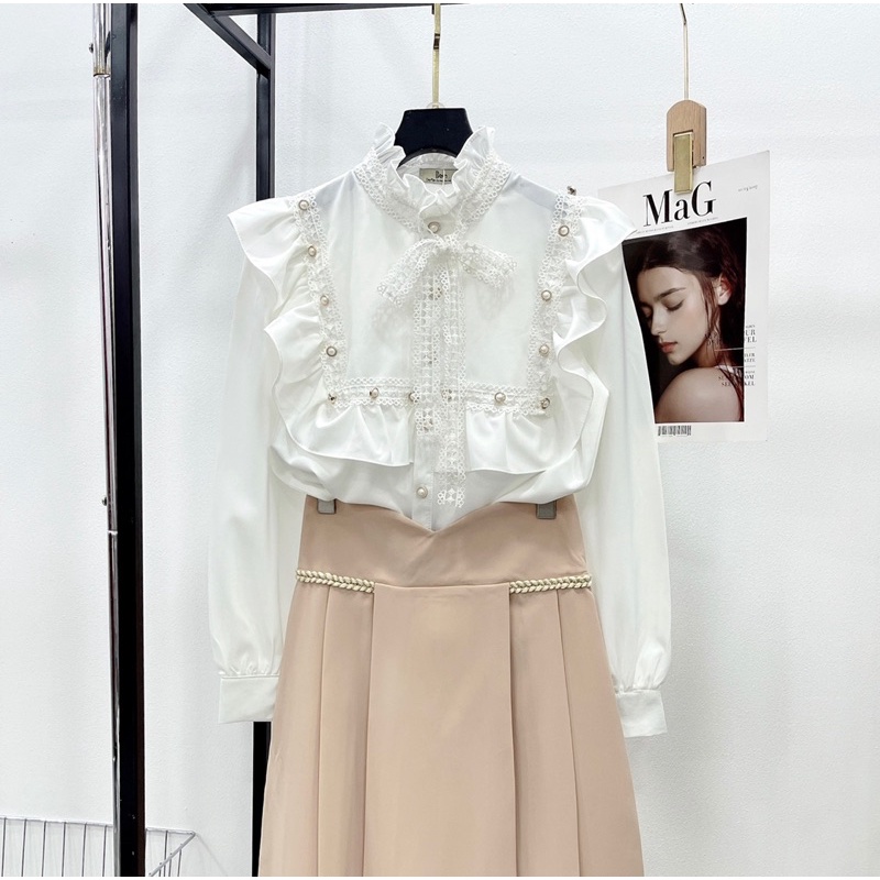 Áo sơ mi G289 thời trang công sở có Bigsize dễ phối chân váy hoặc quần - GEM Fashion