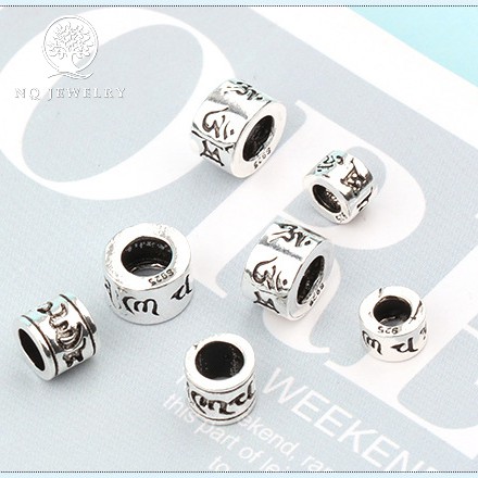 Charm bạc chặn lục tự đại minh chú - NQ Jewelry