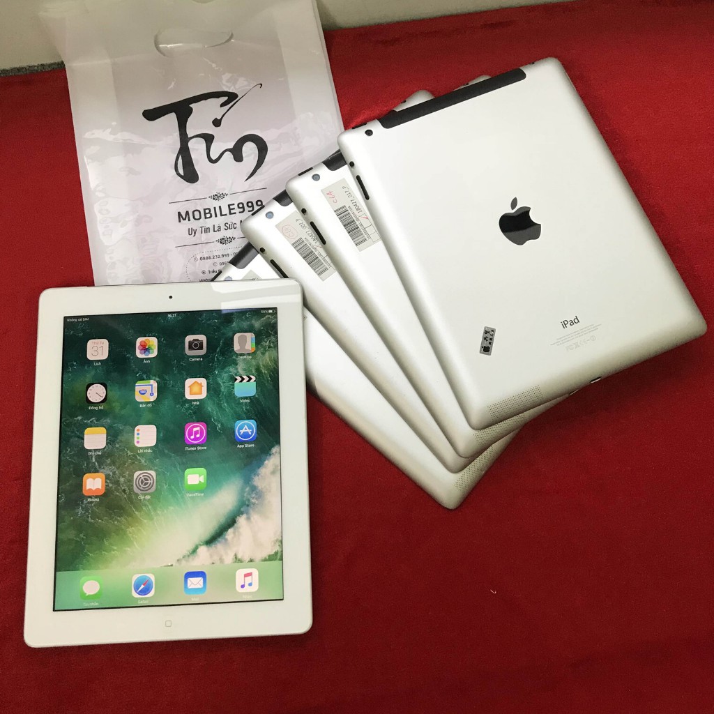 iPad 4 (Wifi + 4G) 16GB/ 32GB /64GB Zin Đẹp 99% Như Mới - Màn Retina sắc nét - Pin siêu bền MOBILE999