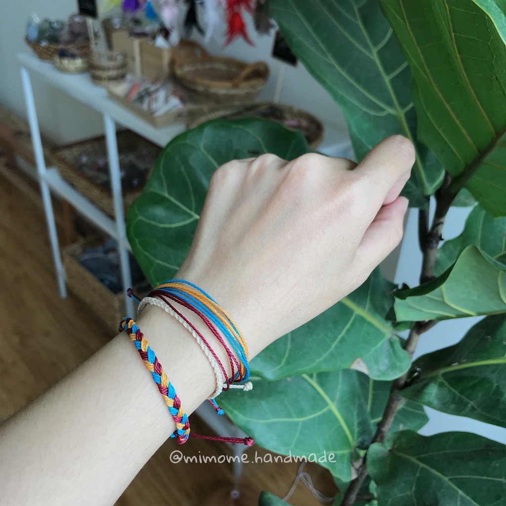 Set vòng waterproof phối màu đỏ đô xanh trời vàng