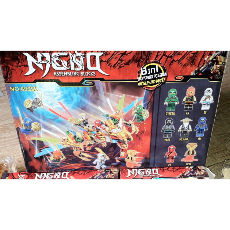 Lắp ráp 1 hộp LegoNinja Chim Ưng 80222 có nhiều chi tiết bằng nhựa rất đẹp