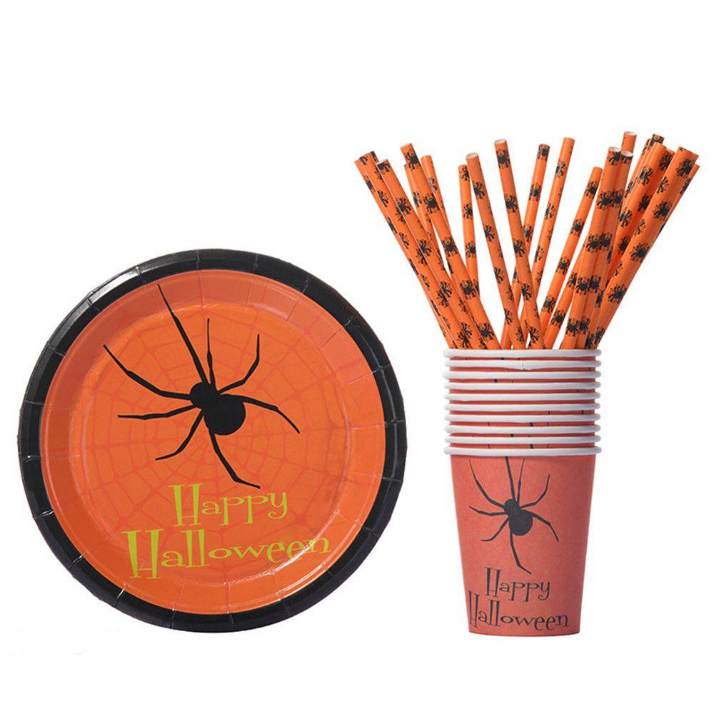 Set 10 Đĩa Giấy Họa Tiết Halloween Độc Đáo
