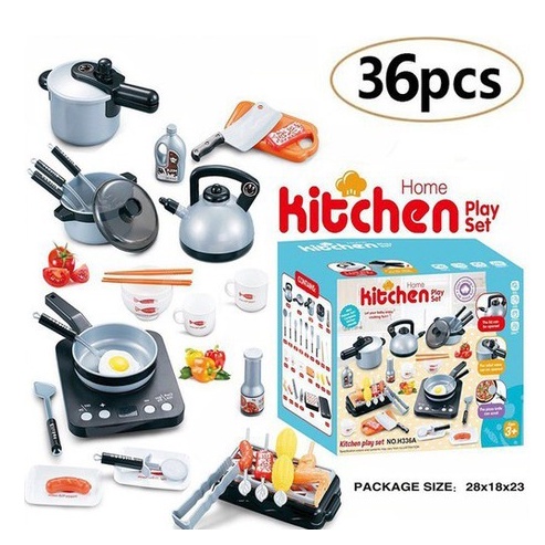 Bộ đồ chơi nấu ăn cho bé 36 chi tiết - Bộ đồ chơi làm bếp Home Kitchen