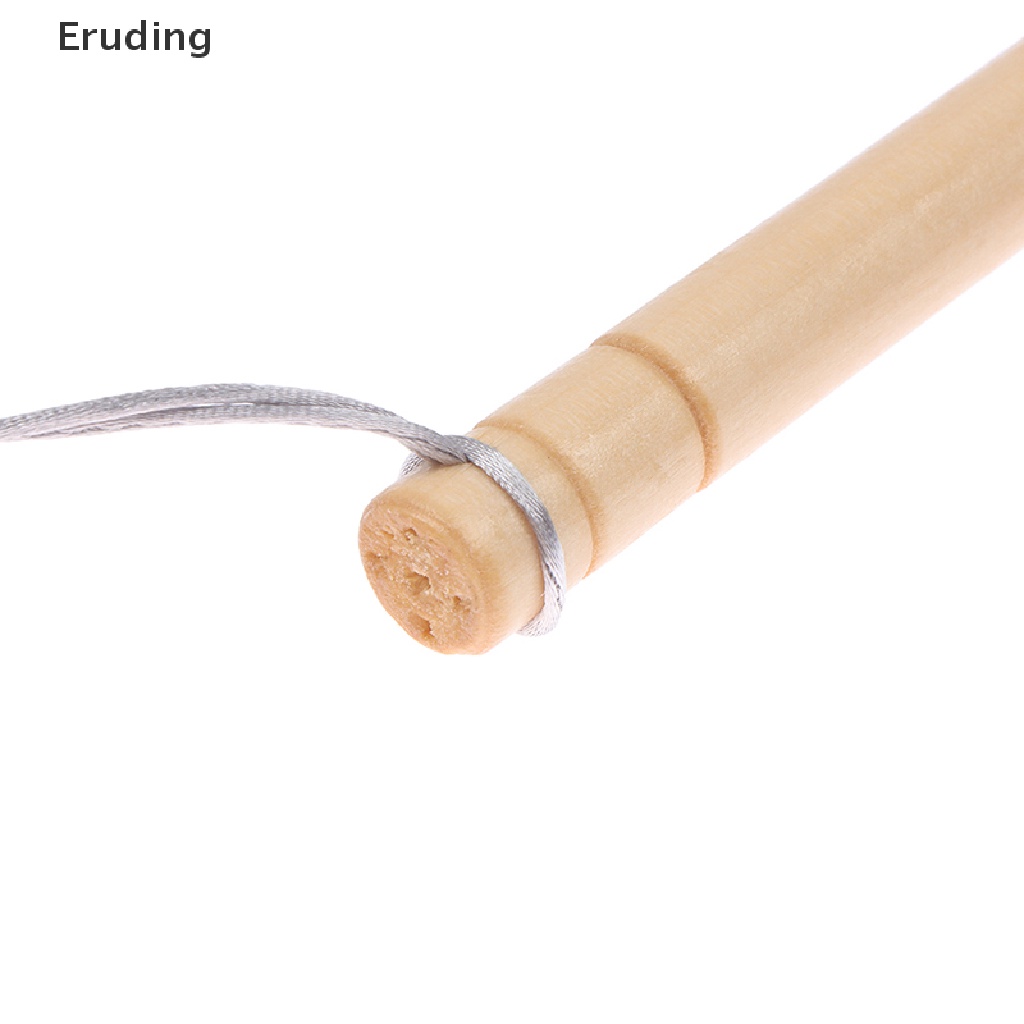 [Eruding] Quạt Tròn Cầm Tay In Họa Tiết Phong Cách Trung Hoa Cổ Điển Với Tay Cầm Bằng Gỗ