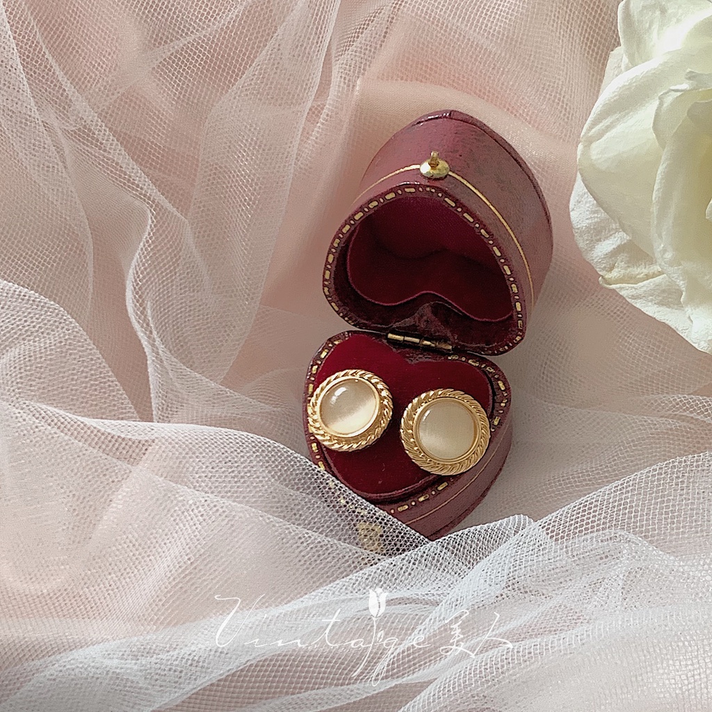 Khuyên tai chấu bạc S925 nhiều kiểu dáng thanh lịch phong cách cung điện vintage