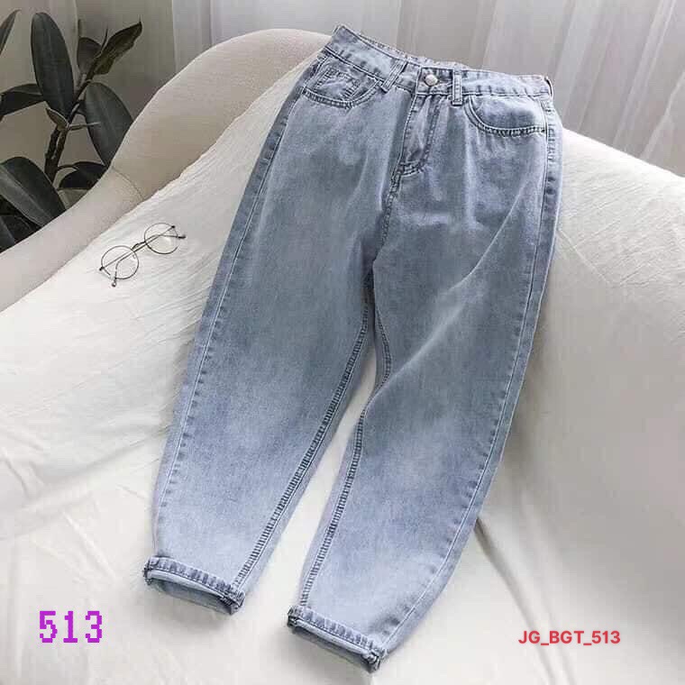 HCM️⚡ Baggy ống ôm vừa người màu xanh nhạt mã: JG_BGT_513