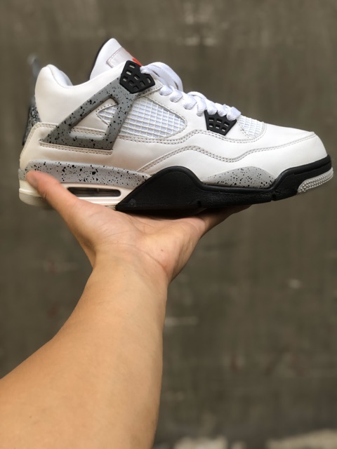 Giày JD 4 - trắng gót xám