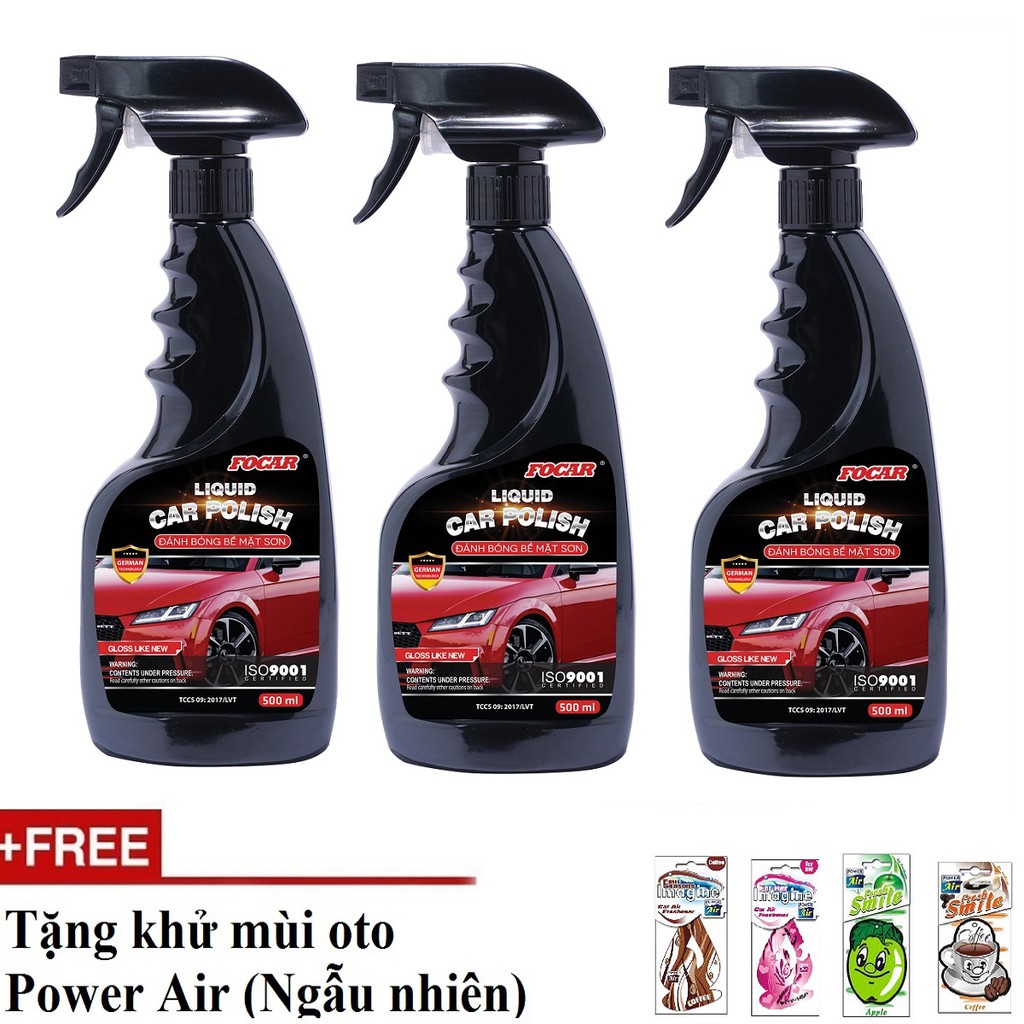 Combo 3 chai xịt dưỡng bóng bề mặt sơn Focar 500ml