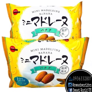 Bánh bông lan sò vị chuối Bourbon - Nhật Bản