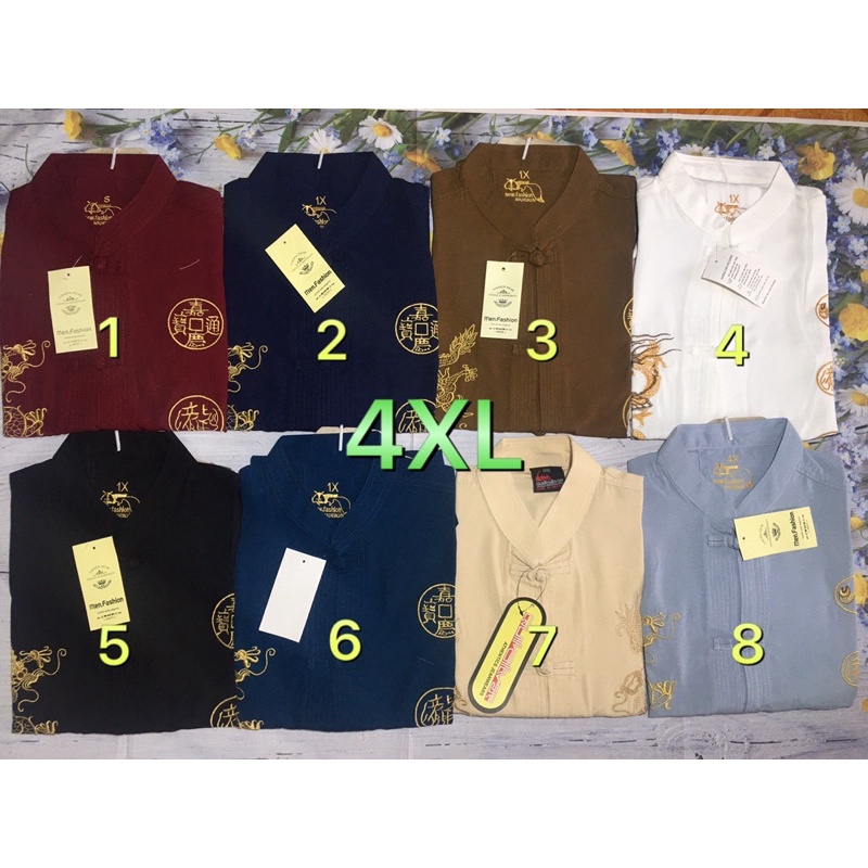 ÁO SƠ MI NAM TRUNG NIÊN CỔ TÀU THÊU RỒNG PHƯỢNG cho người tới 100KG | BigBuy360 - bigbuy360.vn