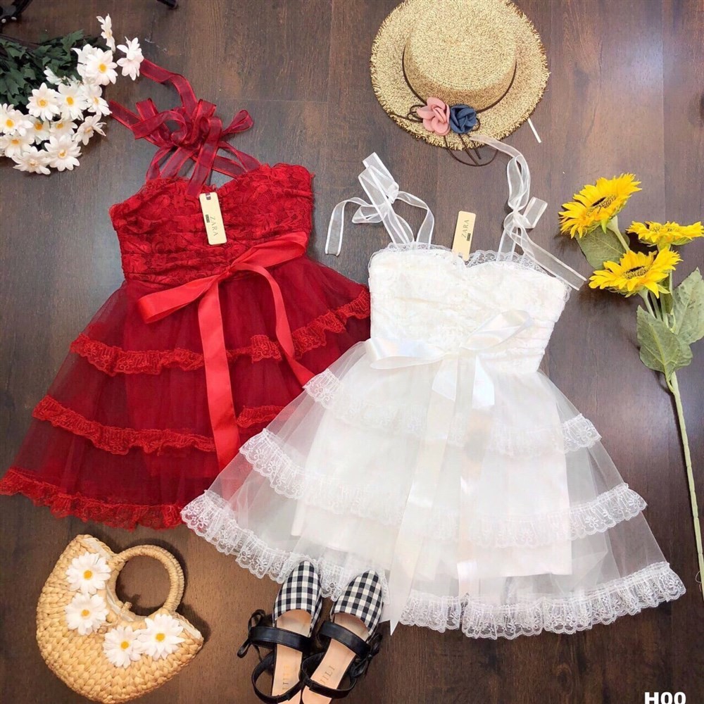 Ảnh thật_Đầm ren thiết kế dây nơ đẹp có bán sỉ