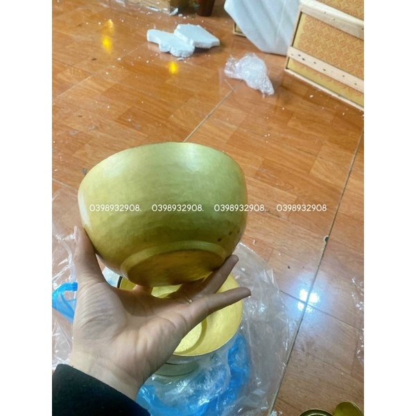 Bát đồng to 16 x 9 cm chất liệu bằng đồng nguyên chất hàng gò thủ công tay