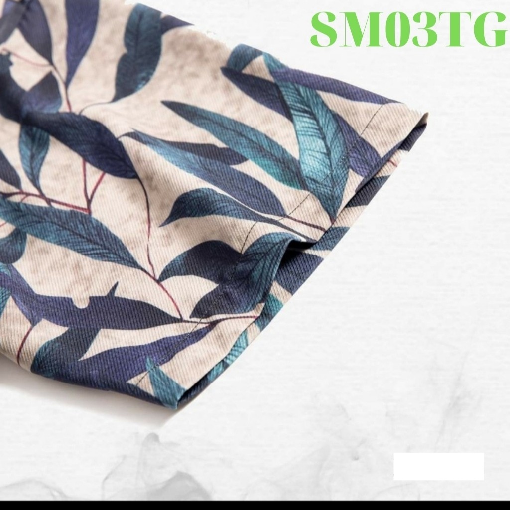 Áo sơ mi nam tenji sm03tj sơ mi nam chất lụa tay ngắn sữa lá trúc cá tính thời trang tenji store 6 (44 - 72KG)