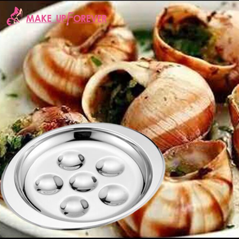 [Make_up Forever] Stainless Steel Snail Mushroom Escargot Plate Dishes Compartment 196X167mm