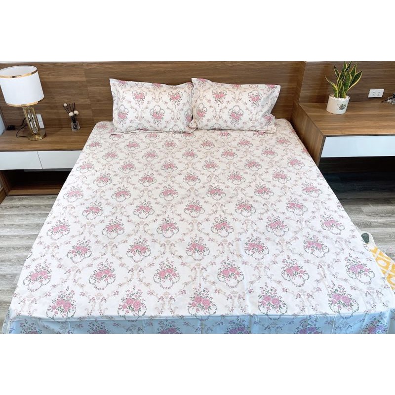 (Nhiều mẫu) Ga gối Cotton Living 3 món nhập khẩu,mọi kích thước, miễn phí bo chun, inbox để gửi thêm mẫu | BigBuy360 - bigbuy360.vn