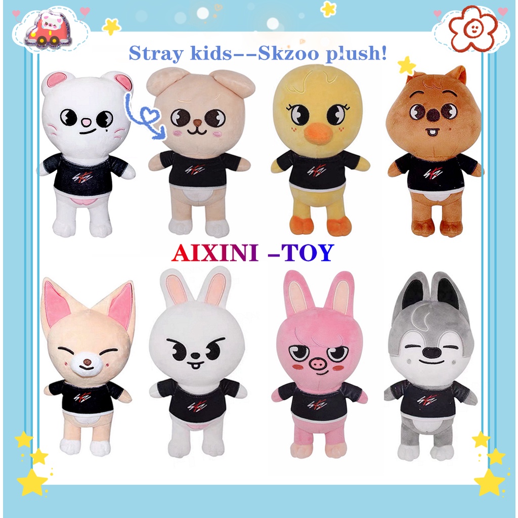 Đồ chơi sang trọng Skzoo 8.2 inch , Skz Plushie Jiniret/Wolf Chan/Leebit/DWAEKKI/Jiniret/HAN Quokka/BbokAri/PpupyM/Foxi.Ny Quà tặng cho trẻ em