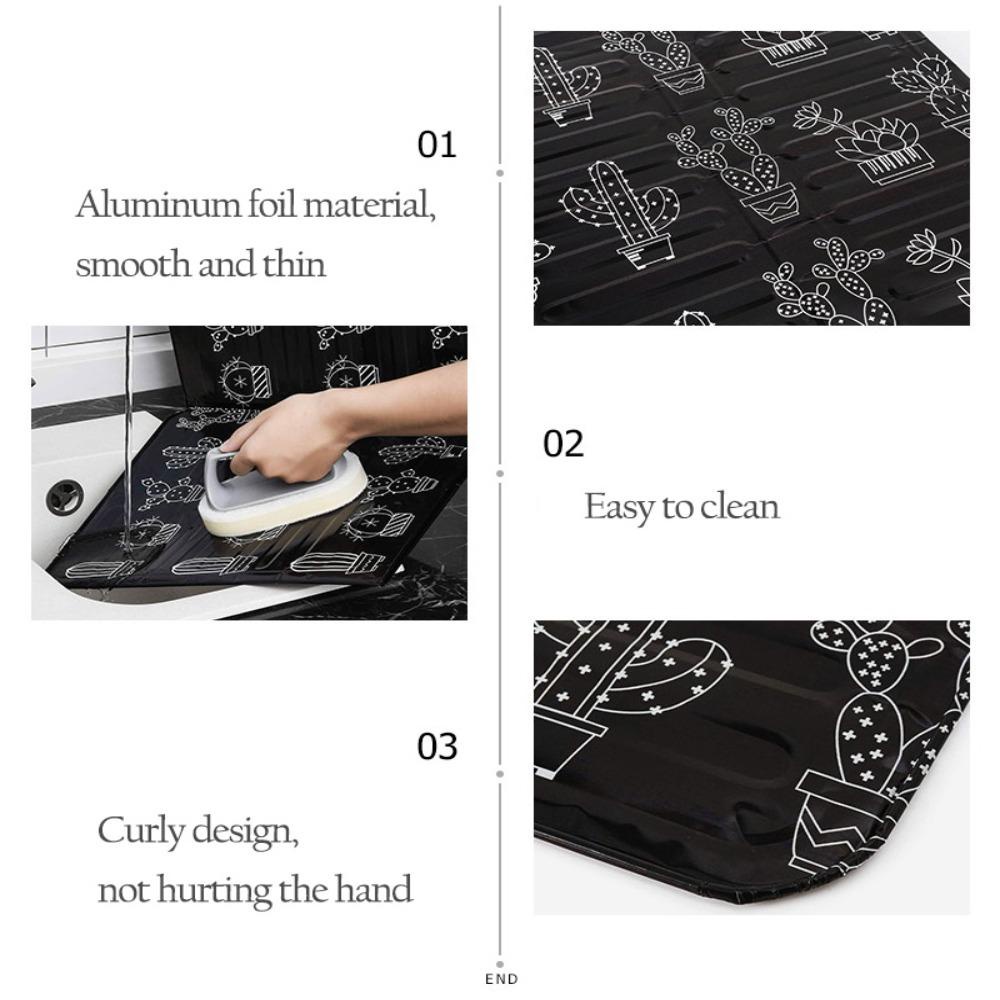 Tấm Chắn Bếp Ga Bằng Nhôm In Họa Tiết Xương Rồng Tiện Dụng Cho Nhà Bếp