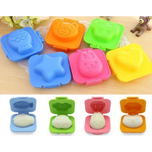 Khuôn Làm Cơm Tạo Hình Bánh Hình Gấu, Thỏ, Cá Xe, Sao, Tim
