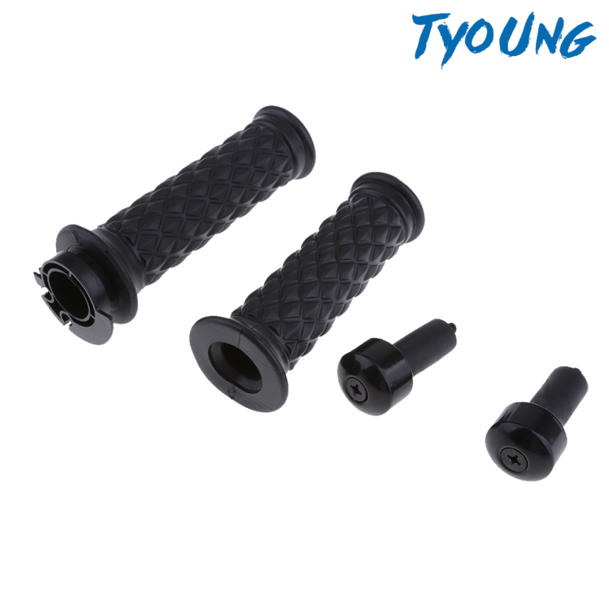 Tay Nắm Khóa Ghi Đông Xe Máy 7 / 8 '' 22mm Màu Đen