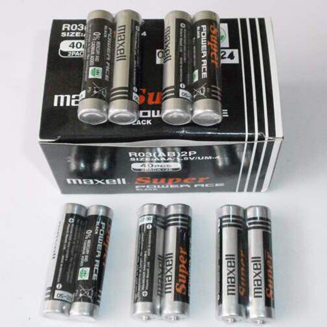 Hộp 40 viên pin Maxell AA , AAA