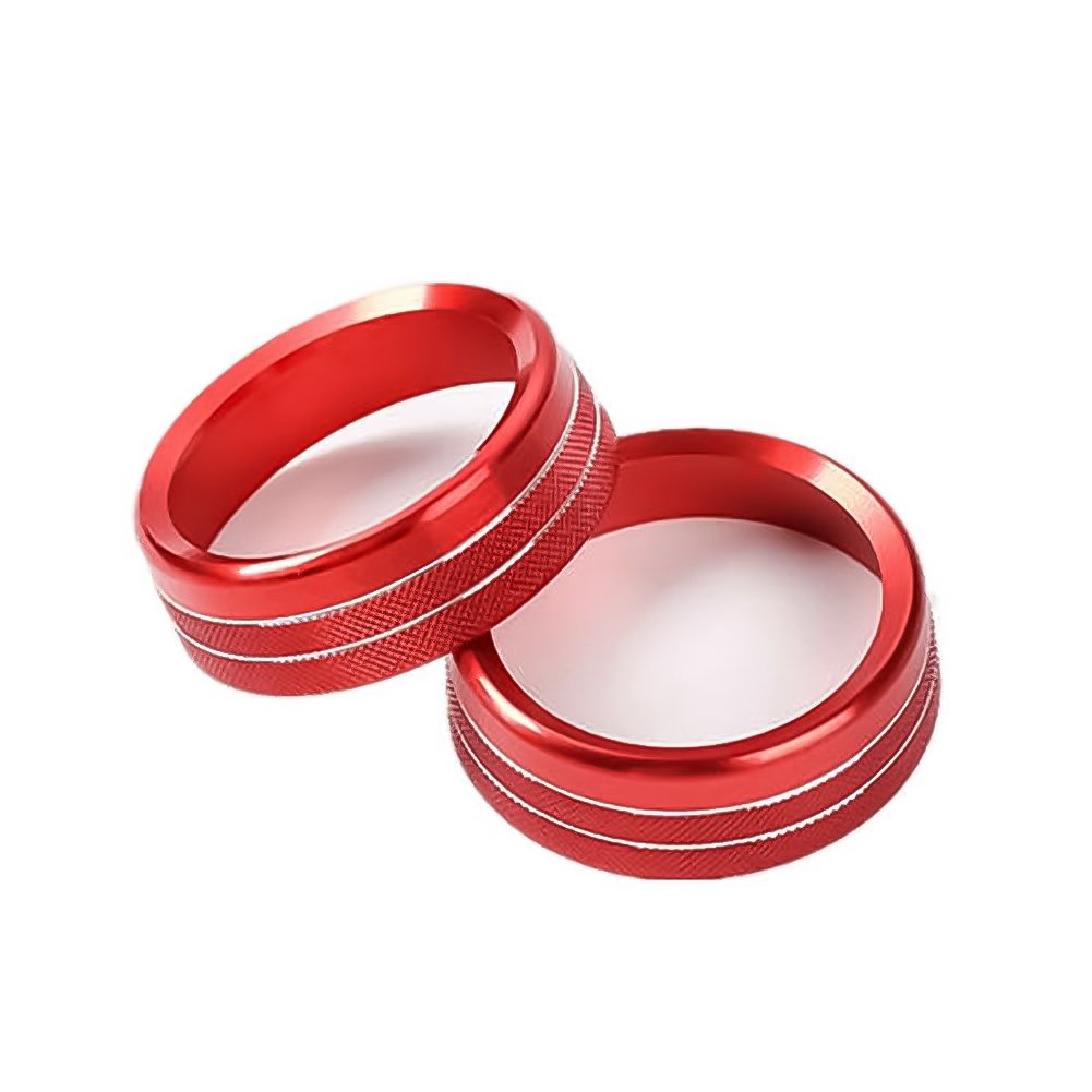 Set 2 Vòng Nhôm Viền Nút Điều Khiển Điều Hòa Không Khí Cho Honda Civic 10th Gen 2016 2017 2018