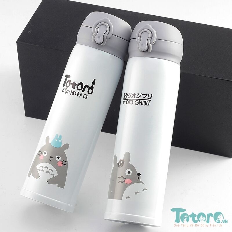 Bình giữ nhiệt inox Totoro cực dễ thương nắp cài 500ML