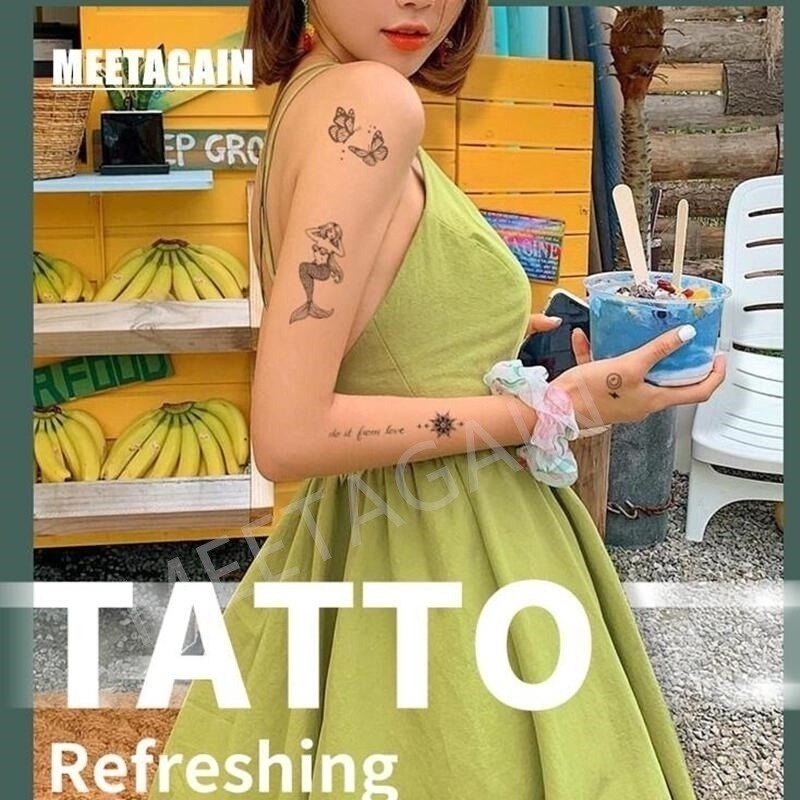 【MEET Magic Tattoo】hình xăm 15 ngày Tạm Thời Sticker Vòng Tay Băng Tay Hình Xăm