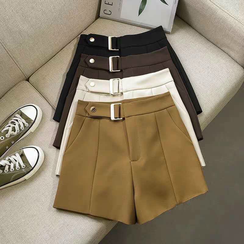 Quần sooc ống rộng giả đai cúc chéo đẹp 109