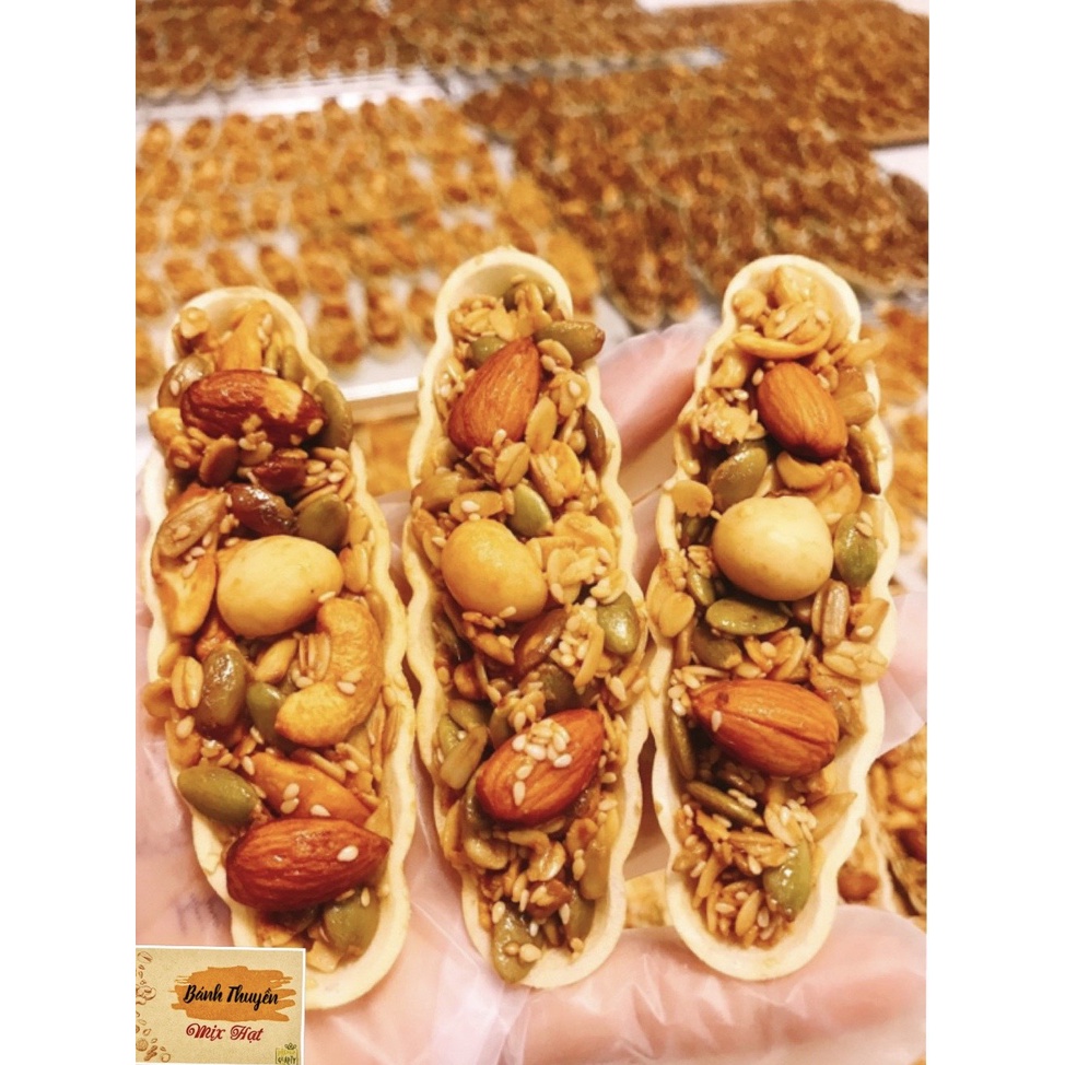 Bánh thuyền mix hạt dinh dưỡng không đường ăn kiêng giảm cân tự nhiên đồ ăn vặt healthy 400gram