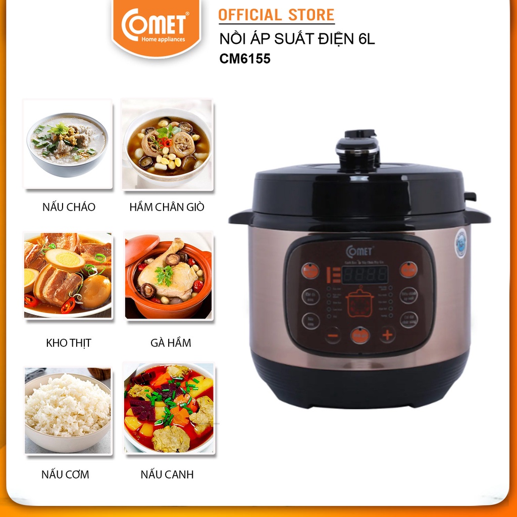 Nồi áp suất điện 6.0L Comet - CM6155