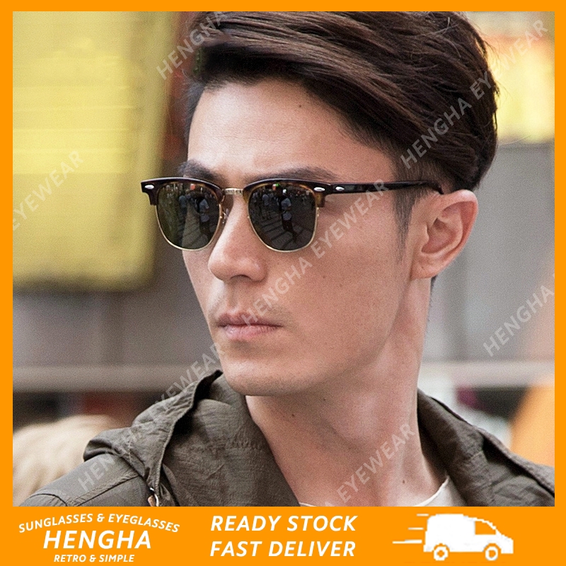 【HENGHA】【Hàng Có Sẵn】Kính Râm Nửa Gọng Cổ Điển Cho Nam Nữ