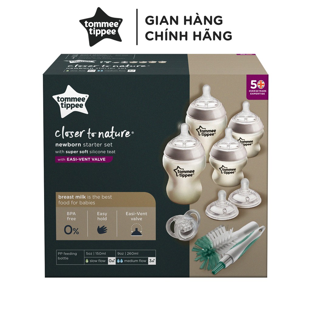 Bộ bình sữa Tommee Tippee Closer to Nature Newborn