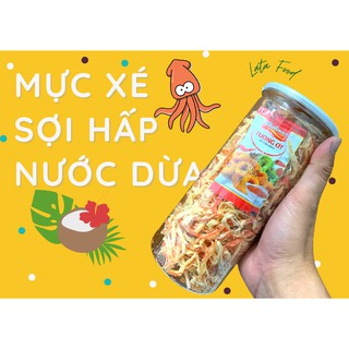 [SP Sạch - Chất Lượng] Mực Xé Sợi Hấp Nước Dừa 250gr (HÀNG LOẠI 1 - Sợi to dài - Màu tự nhiên) LATA FOOD ĂN VẶT SÀI GÒN