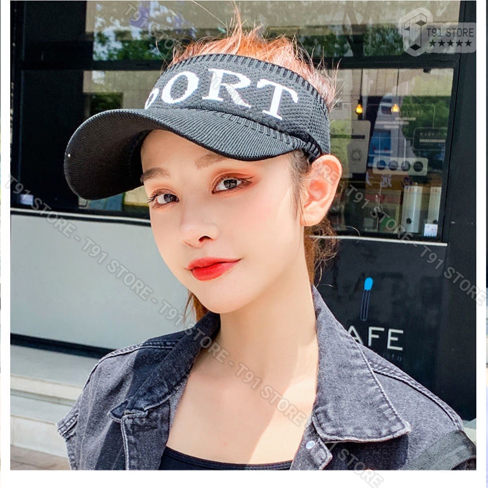 Mũ thể thao SPORT nửa đầu - Nón kết nửa đầu thêu chữ nhiều màu - Phù hợp cho bạn nữ chơi thể thao, đi du lịch, đi biển