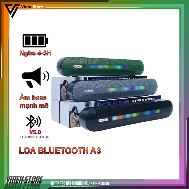 Loa bluetooth A3 mini tiên tiến nhất 2 loa Bass mạnh tiếng động đỉnh có tham gia máy vi tính BH 1 đổi 1 3 tháng