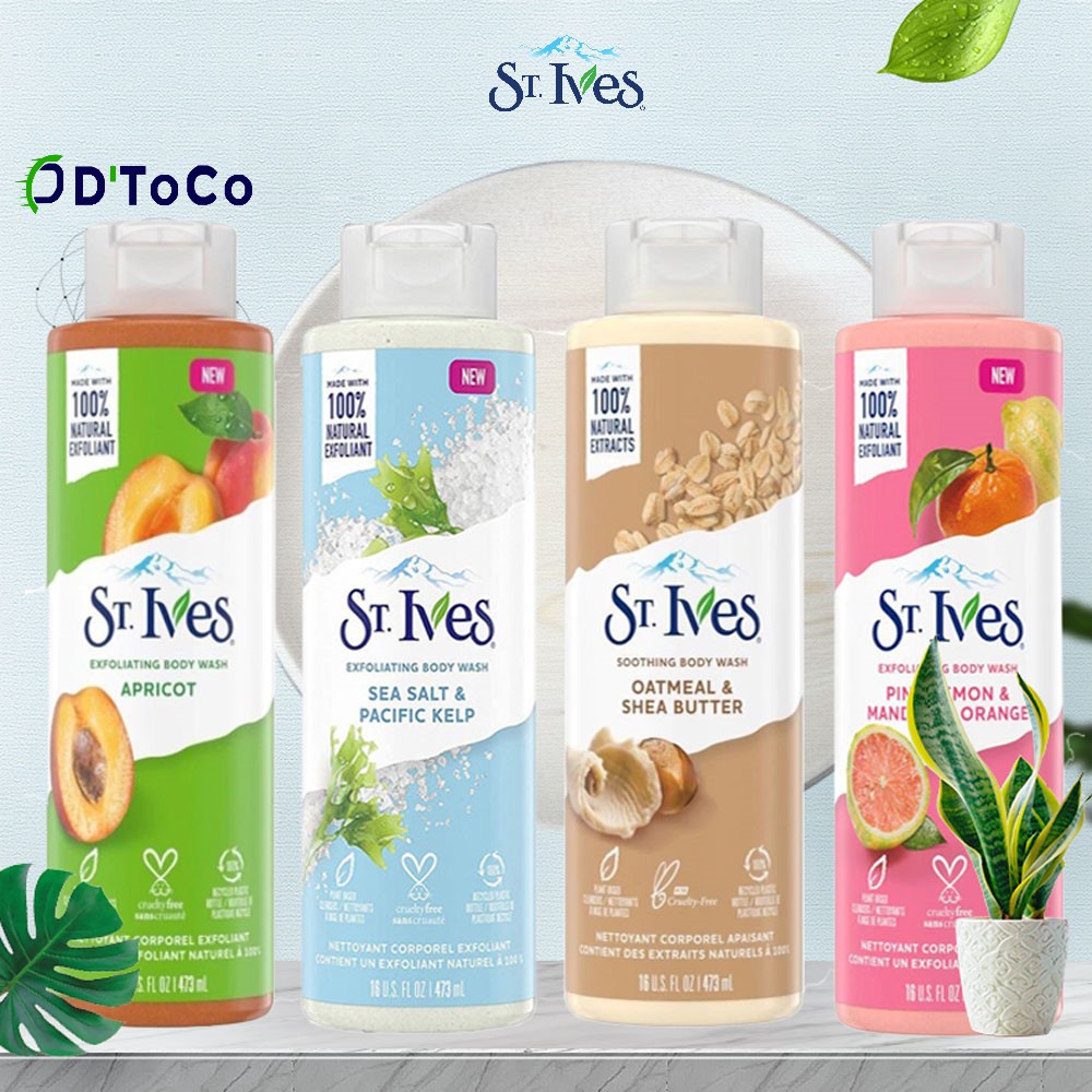 Sữa Tắm St.Ives Tẩy Tế Bào Chết và Dưỡng Da 473ml