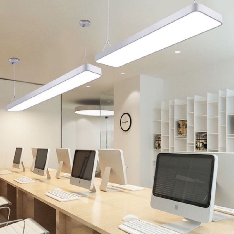 Đèn máng thả văn phòng cạnh bo tròn Kích thước: 1200x200x60 mm  - Khung nhôm cao cấp sơn tĩnh điện, led loại 1 POLI