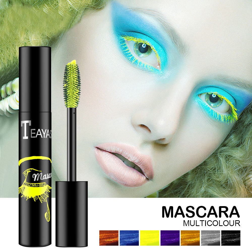 Mascara sợi tơ 4D màu xanh lá/đỏ/xanh lá/tím kháng nước lâu trôi dễ tẩy trang hiệu TEAYASON | WebRaoVat - webraovat.net.vn