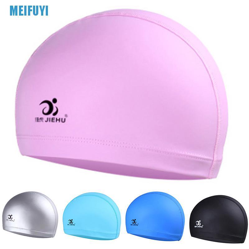 Mũ bơi bằng da PU co giãn chống thấm nước bảo vệ tai thích hợp cho người lớn