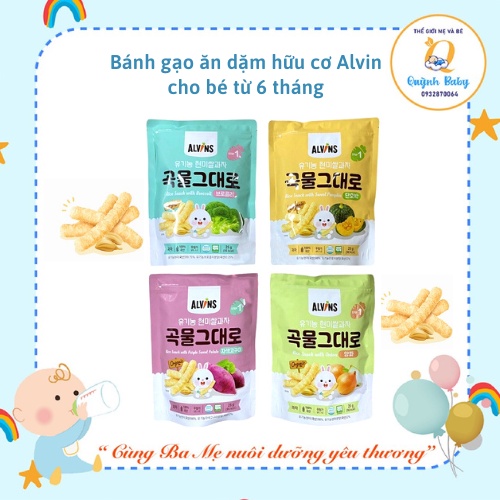 Bánh gạo dạng que hữu cơ Alvin
