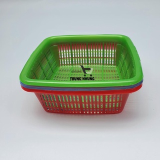 Rổ nhựa vuông, rổ đựng rau sống, rổ mini