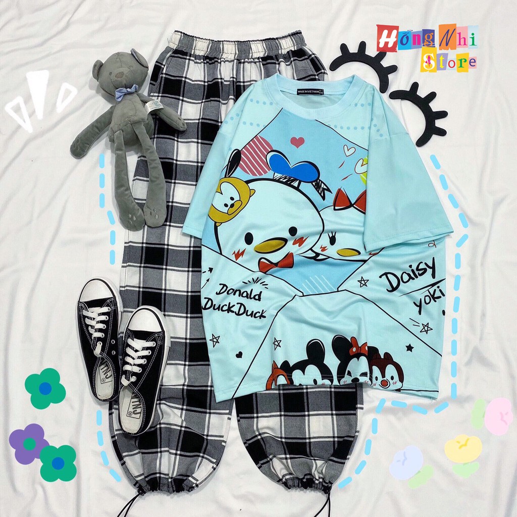 QUẦN CARO DÂY RÚT LAI MÀU ĐEN - QUẦN CARO LƯNG THUN BO LAI LONG CARO PANT UNIEX - MM