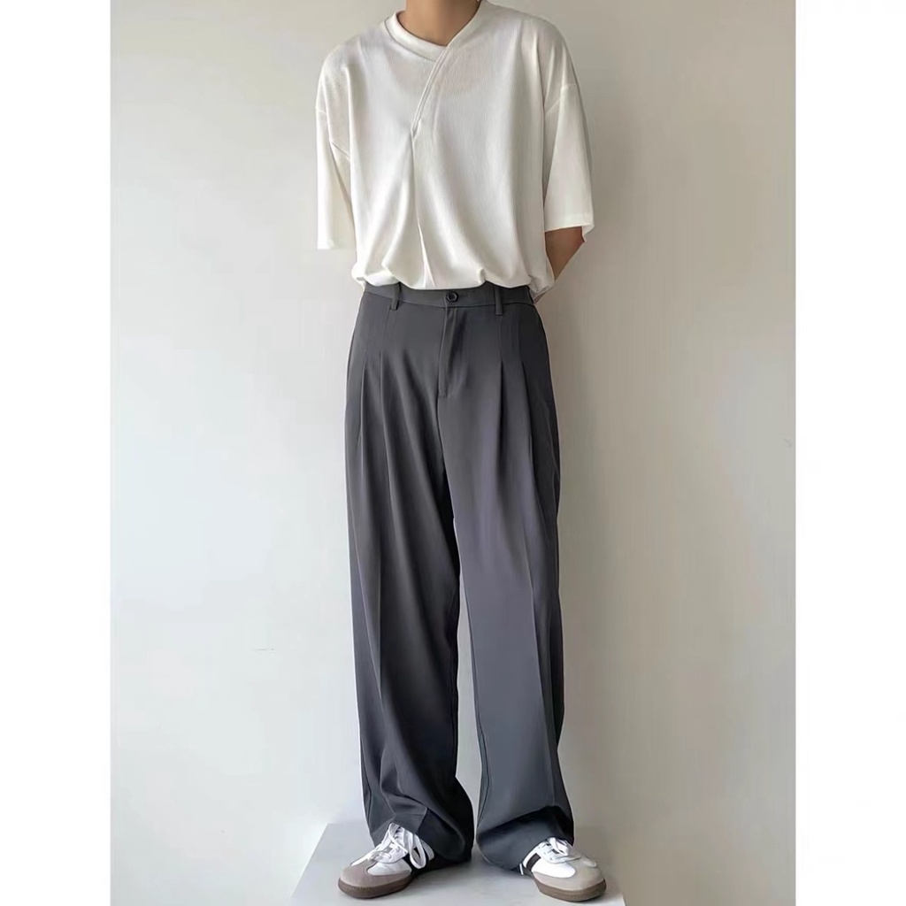 Áo Thun Ngắn Tay Form Rộng Phong Cách Retro Sang Trọng Cho Nam