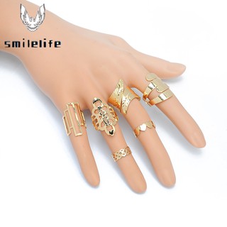 Set 6 nhẫn phong cách Boho