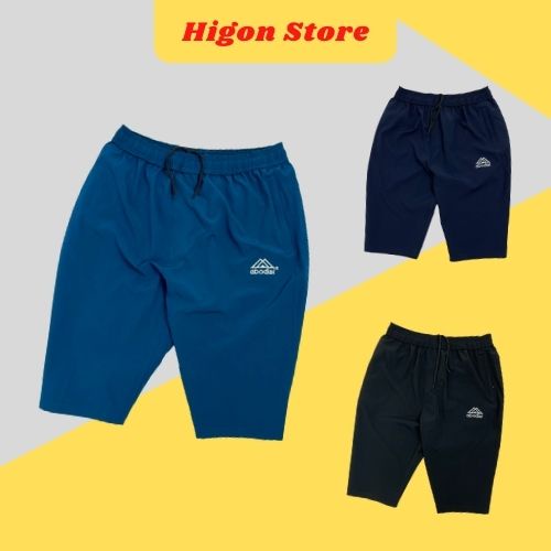 Quần lửng nam thể thao cao cấp chất gió chun đẹp mềm mát co giãn thoải mái, quần short ngố nam lưng thun mặc nhà HG-HT02