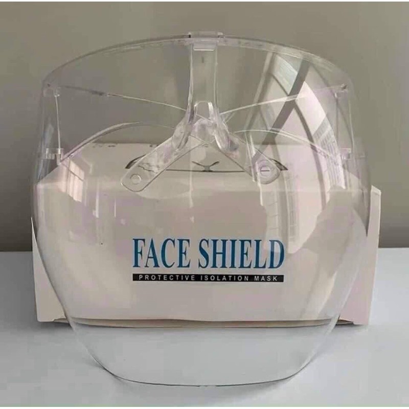 Kính chắn giọt bắn che hết mặt FACE SHIELD chống giọt bắn tiện dụng