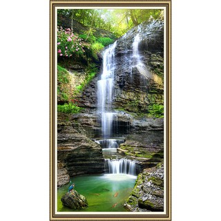 Tranh dán tường VTC Khổ dọc Cảnh đẹp thiên nhiên LV-0105K Kim sa