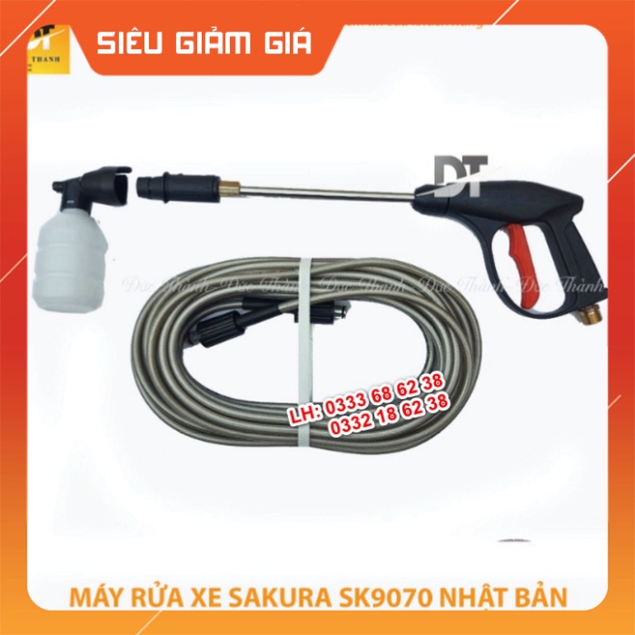 Cam kết Chính hãng Máy rửa xe SAKURA japan. Công suất 3500W.