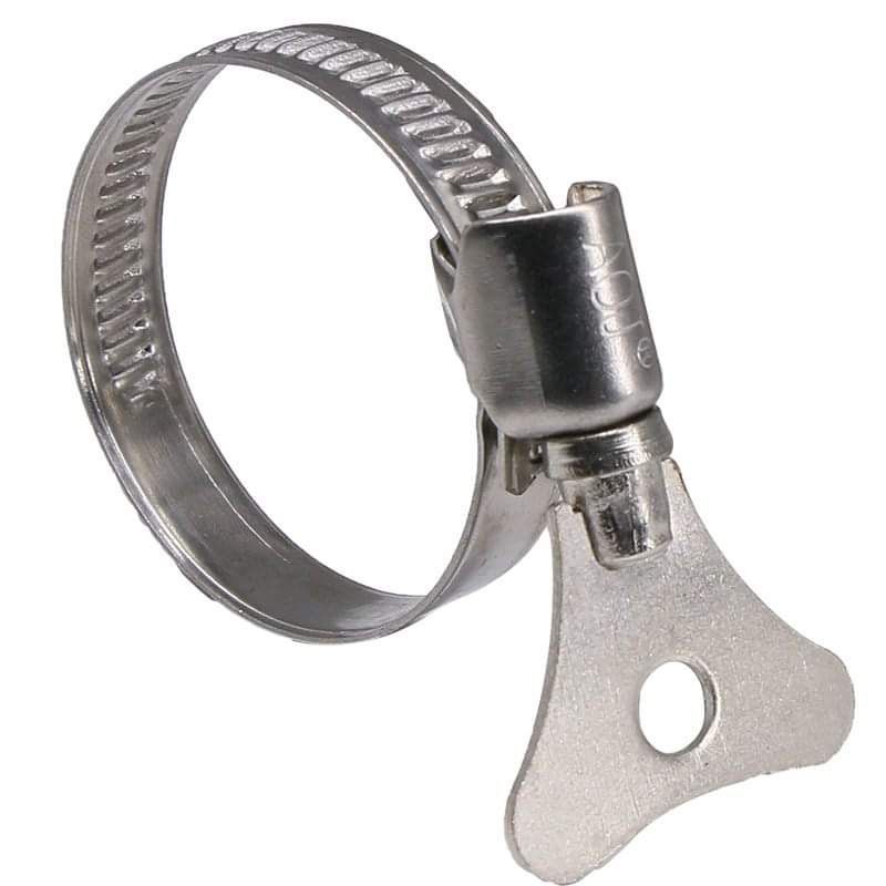 Cổ dê, đai xiết ống nước loại tay vặn bằng inox size 21, 27, 34, 9-16, 27-51, 21-44