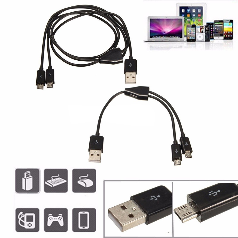Cáp chuyển đổi đầu cắm USB 2.0 sang 2 đầu cắm Micro USB 2.0 cao cấp tiện dụng